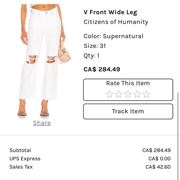 REVOLVE CITIZENS OF HUMANITY V Front Wide Leg in Supernatural - Picture 4 of 7